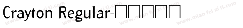 Crayton Regular字体转换